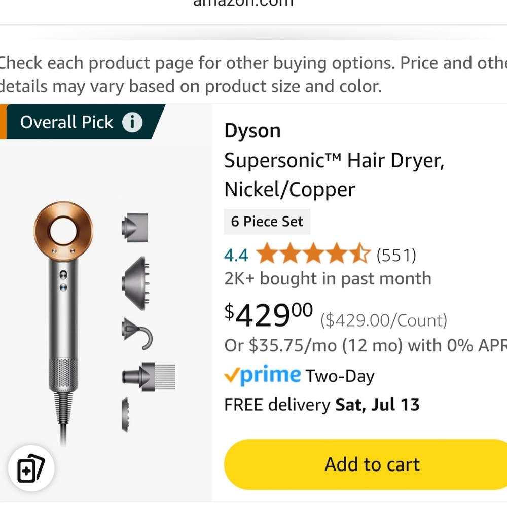 Dyson hairdryer